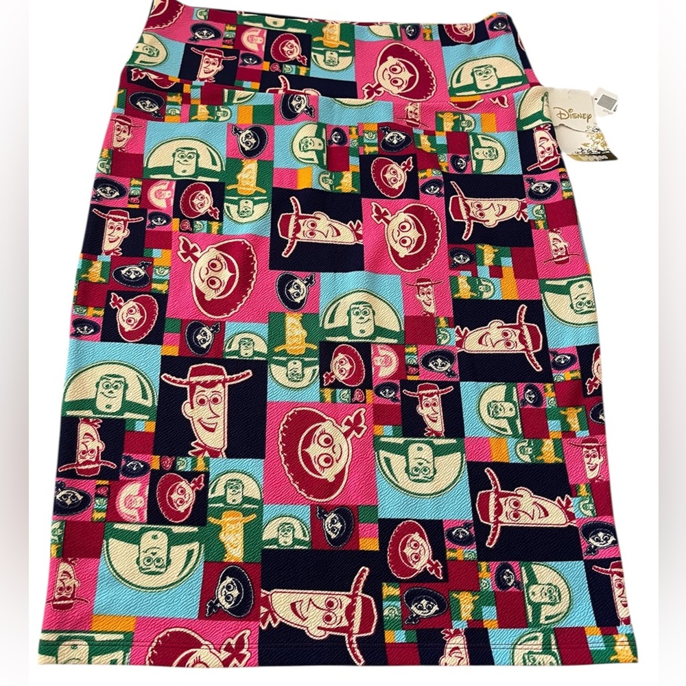 LuLaRoe Multicolor Patterned Disney Skirt L